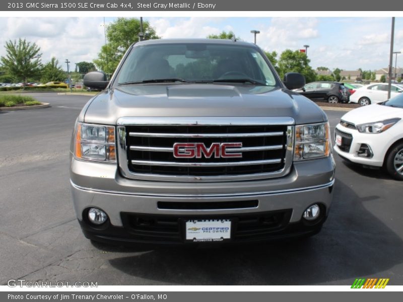 Steel Gray Metallic / Ebony 2013 GMC Sierra 1500 SLE Crew Cab 4x4