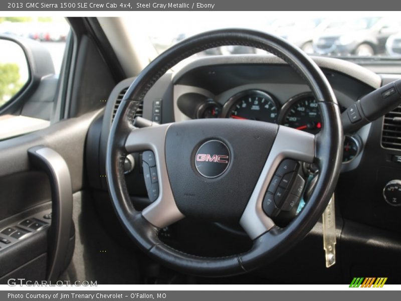 Steel Gray Metallic / Ebony 2013 GMC Sierra 1500 SLE Crew Cab 4x4