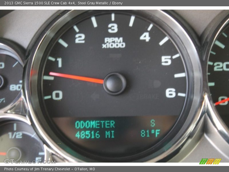 Steel Gray Metallic / Ebony 2013 GMC Sierra 1500 SLE Crew Cab 4x4