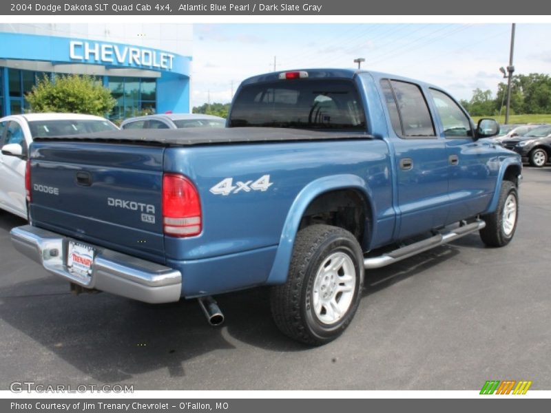 Atlantic Blue Pearl / Dark Slate Gray 2004 Dodge Dakota SLT Quad Cab 4x4