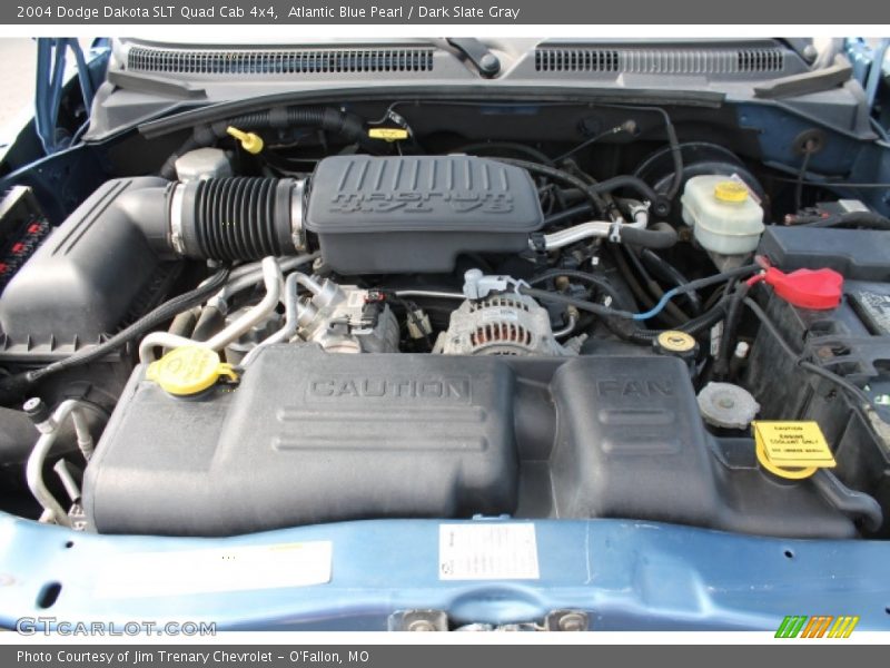 Atlantic Blue Pearl / Dark Slate Gray 2004 Dodge Dakota SLT Quad Cab 4x4