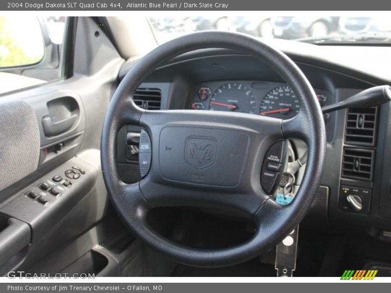 Atlantic Blue Pearl / Dark Slate Gray 2004 Dodge Dakota SLT Quad Cab 4x4