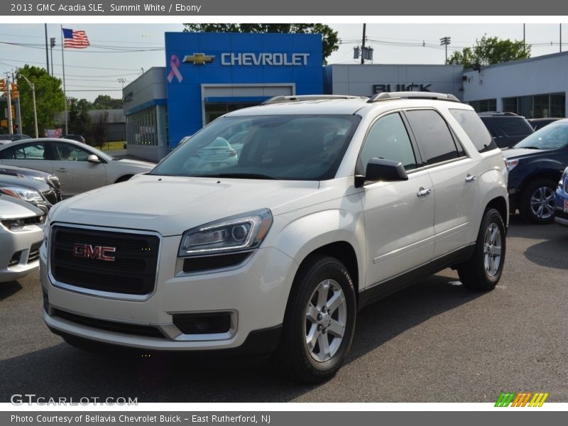 Summit White / Ebony 2013 GMC Acadia SLE