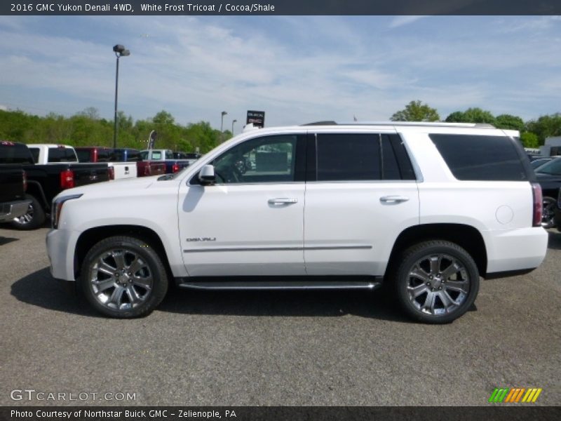 White Frost Tricoat / Cocoa/Shale 2016 GMC Yukon Denali 4WD