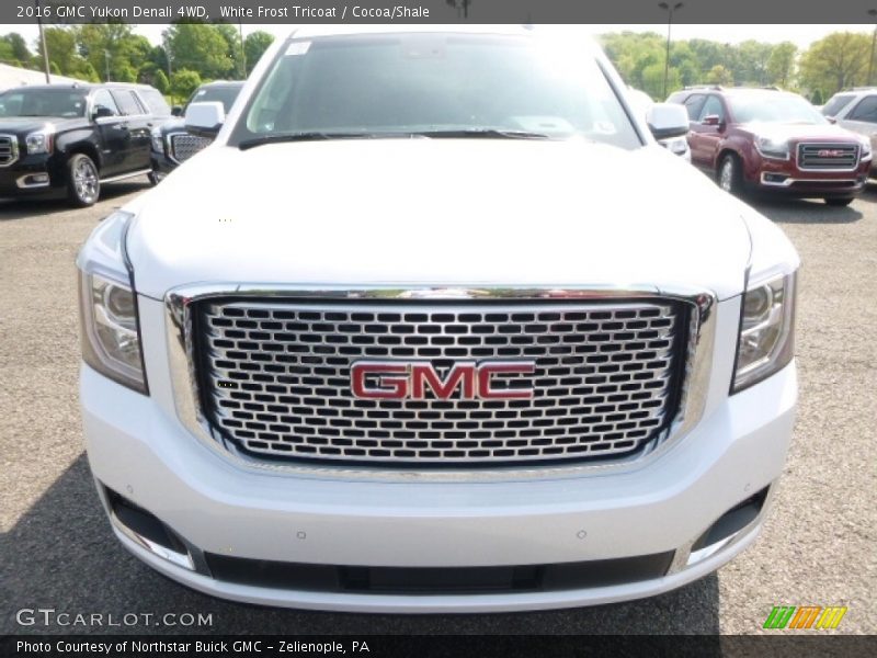 White Frost Tricoat / Cocoa/Shale 2016 GMC Yukon Denali 4WD