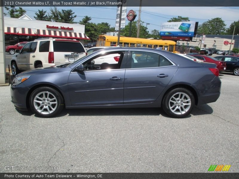 Blue Topaz Metallic / Jet Black/Titanium 2013 Chevrolet Malibu LT