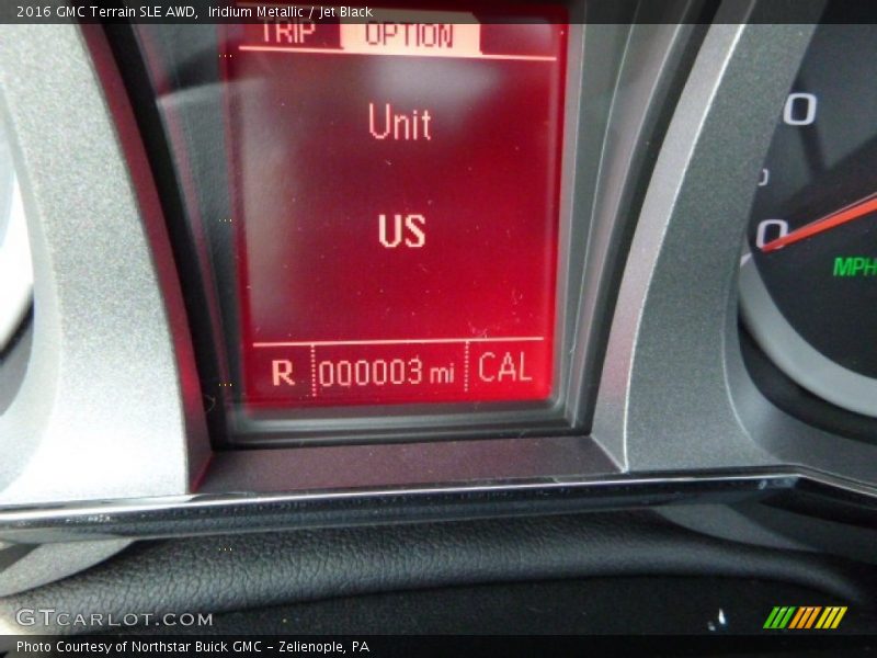 Iridium Metallic / Jet Black 2016 GMC Terrain SLE AWD
