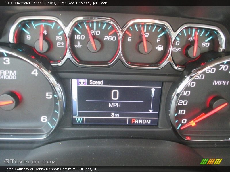 Siren Red Tintcoat / Jet Black 2016 Chevrolet Tahoe LS 4WD