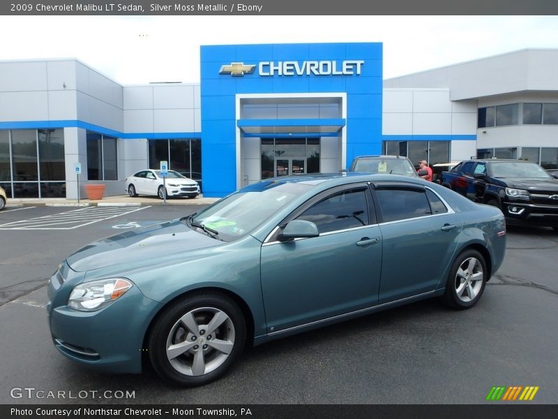 Silver Moss Metallic / Ebony 2009 Chevrolet Malibu LT Sedan