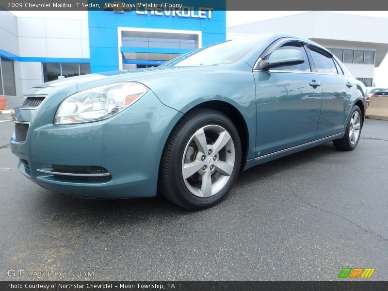 Silver Moss Metallic / Ebony 2009 Chevrolet Malibu LT Sedan