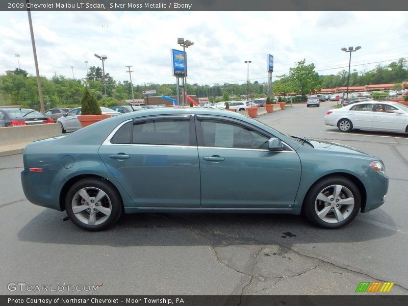 Silver Moss Metallic / Ebony 2009 Chevrolet Malibu LT Sedan