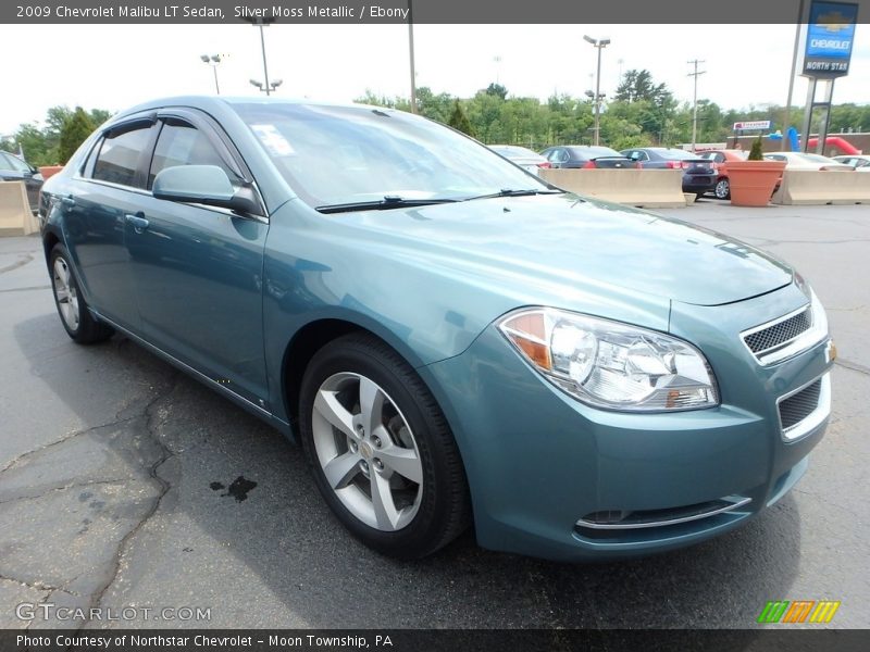 Silver Moss Metallic / Ebony 2009 Chevrolet Malibu LT Sedan