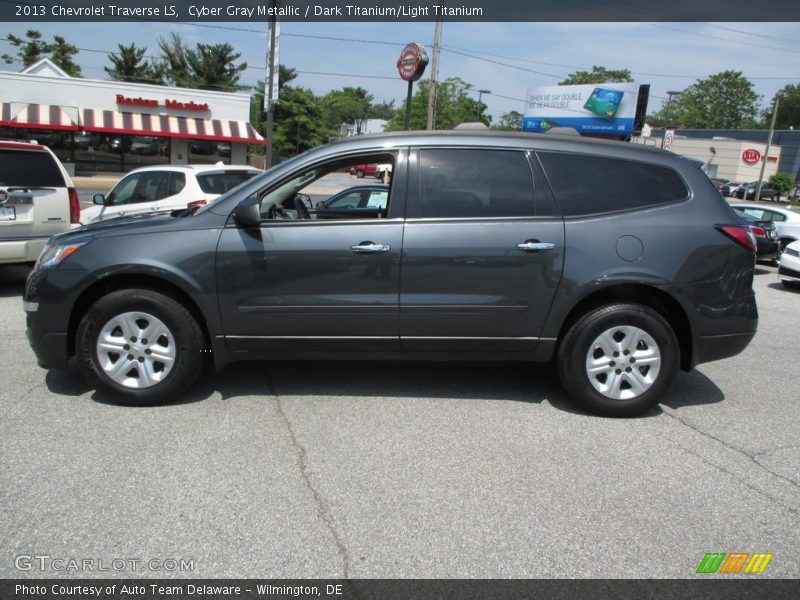 Cyber Gray Metallic / Dark Titanium/Light Titanium 2013 Chevrolet Traverse LS