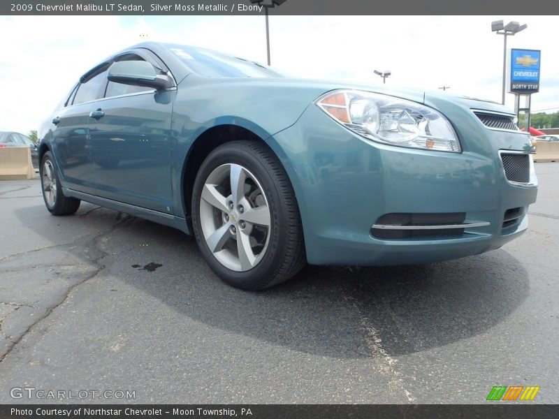 Silver Moss Metallic / Ebony 2009 Chevrolet Malibu LT Sedan