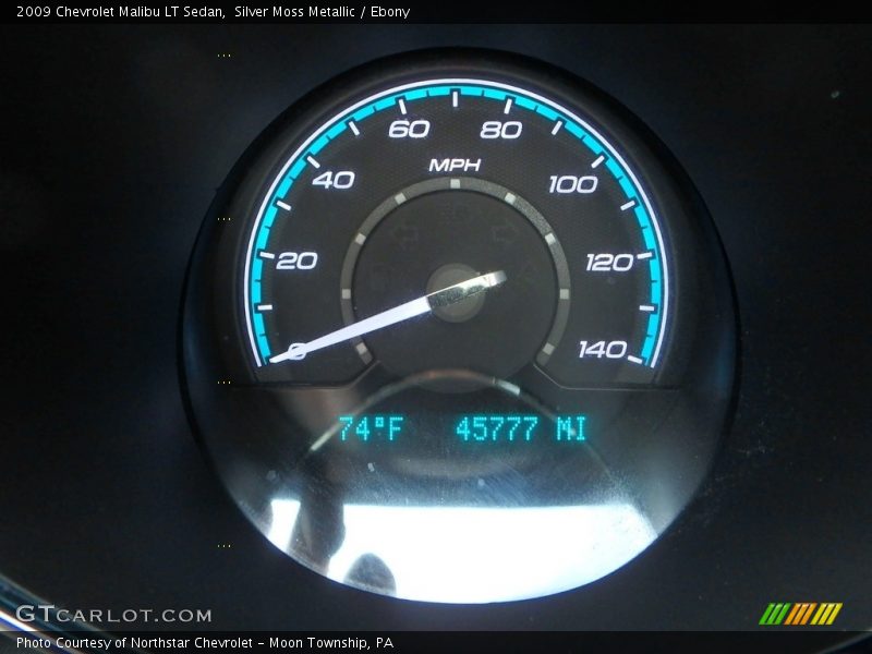 Silver Moss Metallic / Ebony 2009 Chevrolet Malibu LT Sedan