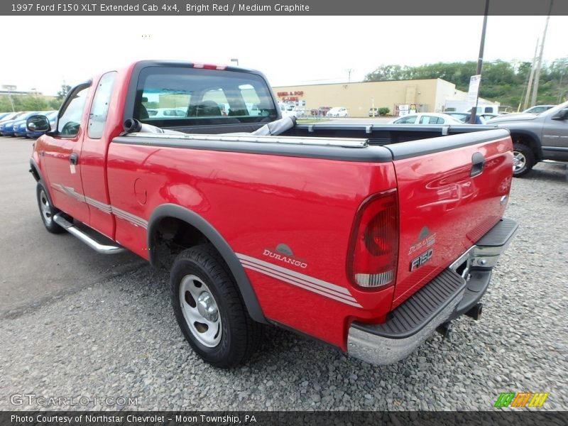 Bright Red / Medium Graphite 1997 Ford F150 XLT Extended Cab 4x4