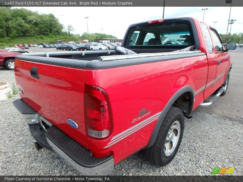 Bright Red / Medium Graphite 1997 Ford F150 XLT Extended Cab 4x4