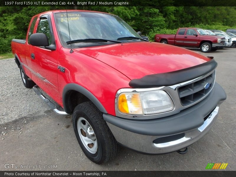 Bright Red / Medium Graphite 1997 Ford F150 XLT Extended Cab 4x4
