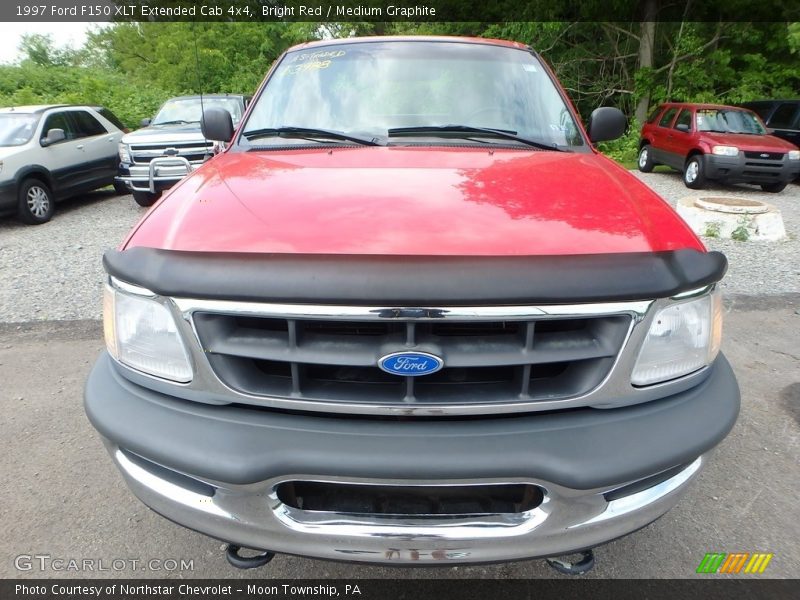 Bright Red / Medium Graphite 1997 Ford F150 XLT Extended Cab 4x4