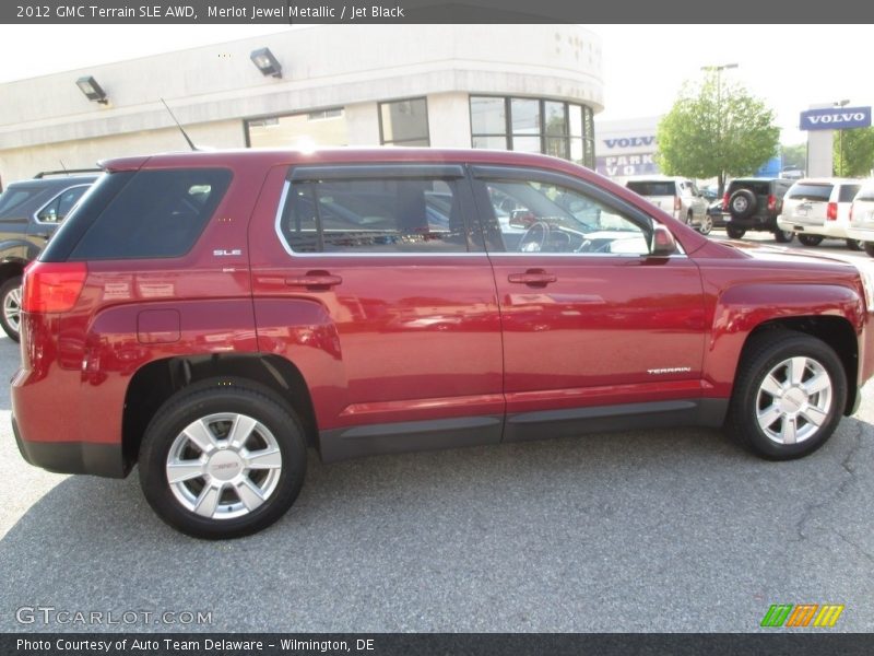 Merlot Jewel Metallic / Jet Black 2012 GMC Terrain SLE AWD