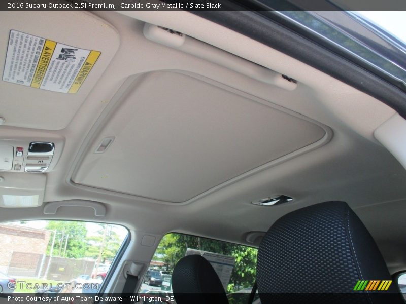 Carbide Gray Metallic / Slate Black 2016 Subaru Outback 2.5i Premium