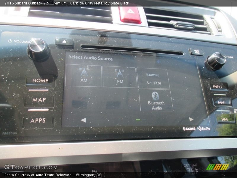 Carbide Gray Metallic / Slate Black 2016 Subaru Outback 2.5i Premium