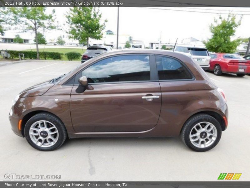 Espresso (Brown) / Grigio/Nero (Gray/Black) 2013 Fiat 500 Pop