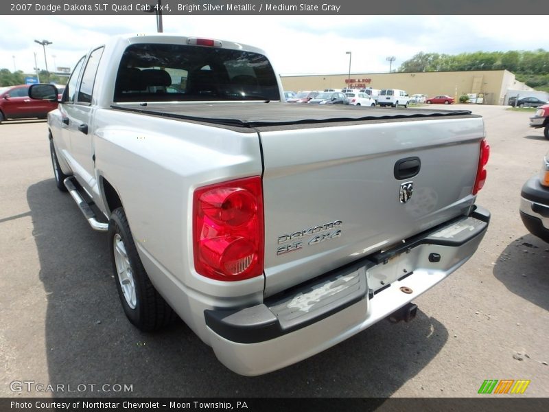 Bright Silver Metallic / Medium Slate Gray 2007 Dodge Dakota SLT Quad Cab 4x4
