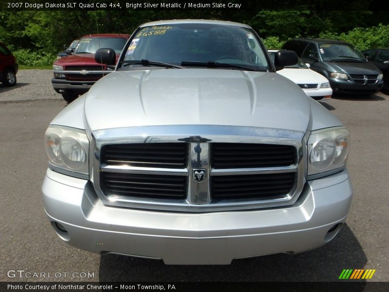 Bright Silver Metallic / Medium Slate Gray 2007 Dodge Dakota SLT Quad Cab 4x4