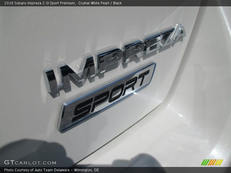 Crystal White Pearl / Black 2016 Subaru Impreza 2.0i Sport Premium