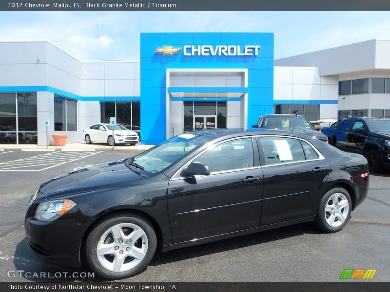 Black Granite Metallic / Titanium 2012 Chevrolet Malibu LS