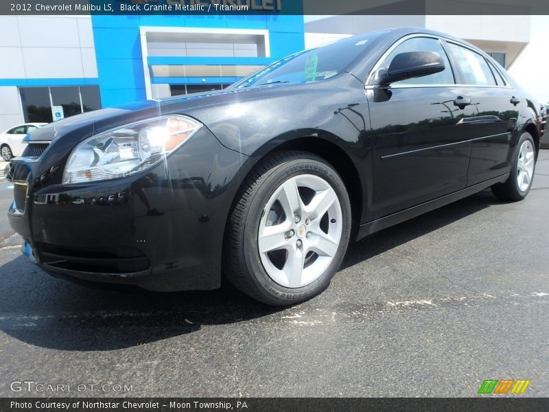 Black Granite Metallic / Titanium 2012 Chevrolet Malibu LS