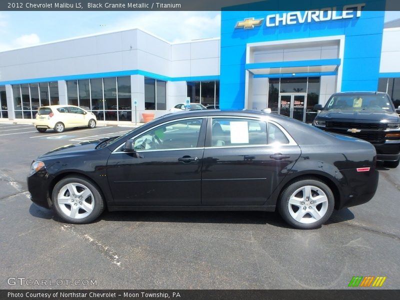 Black Granite Metallic / Titanium 2012 Chevrolet Malibu LS
