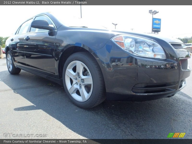 Black Granite Metallic / Titanium 2012 Chevrolet Malibu LS