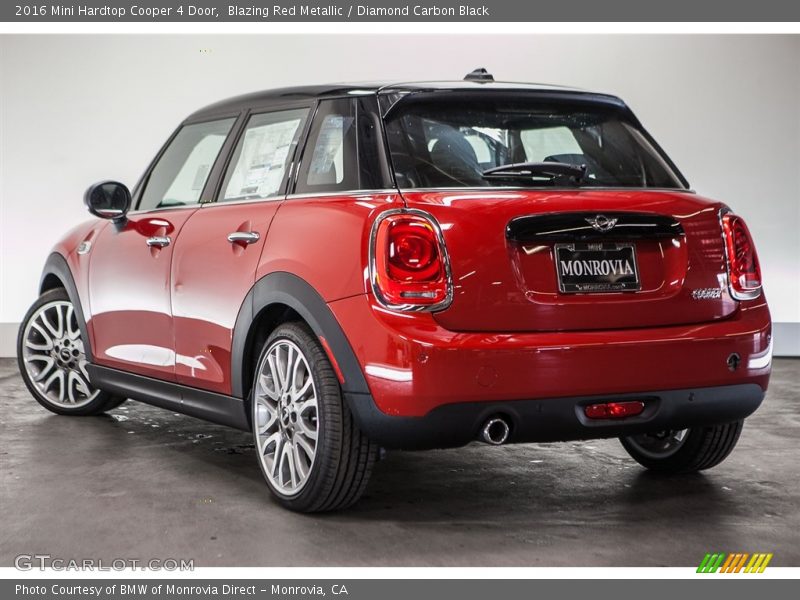Blazing Red Metallic / Diamond Carbon Black 2016 Mini Hardtop Cooper 4 Door