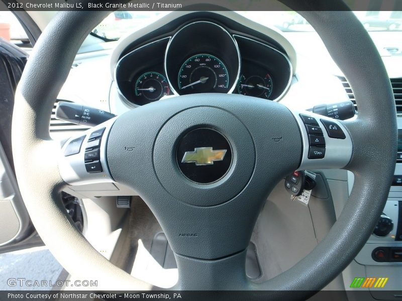 Black Granite Metallic / Titanium 2012 Chevrolet Malibu LS