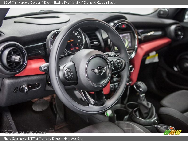 Blazing Red Metallic / Diamond Carbon Black 2016 Mini Hardtop Cooper 4 Door