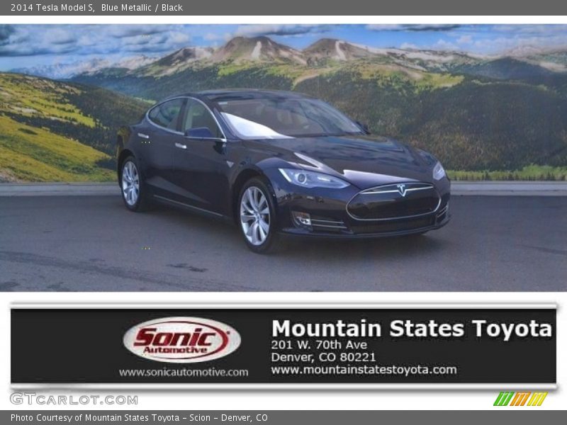 Blue Metallic / Black 2014 Tesla Model S