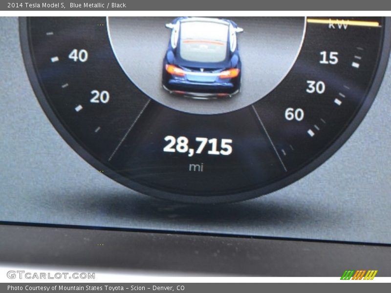 Blue Metallic / Black 2014 Tesla Model S