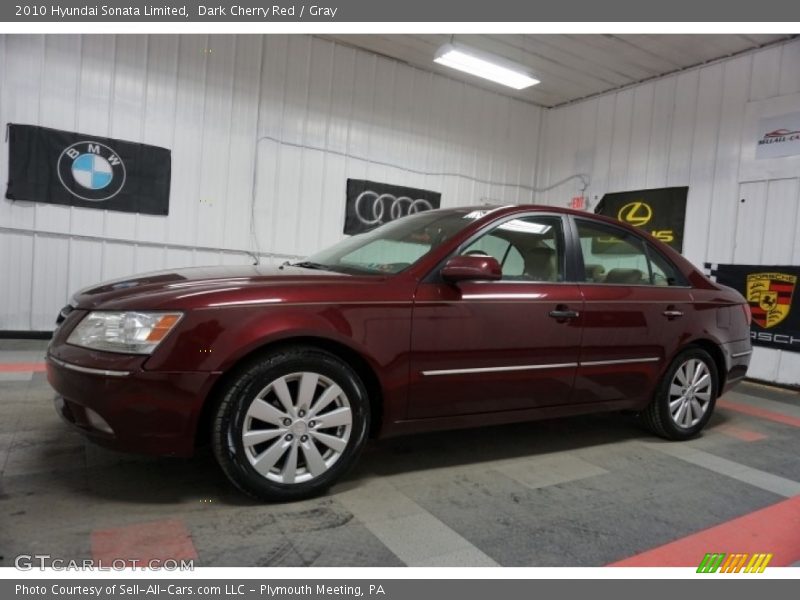 Dark Cherry Red / Gray 2010 Hyundai Sonata Limited