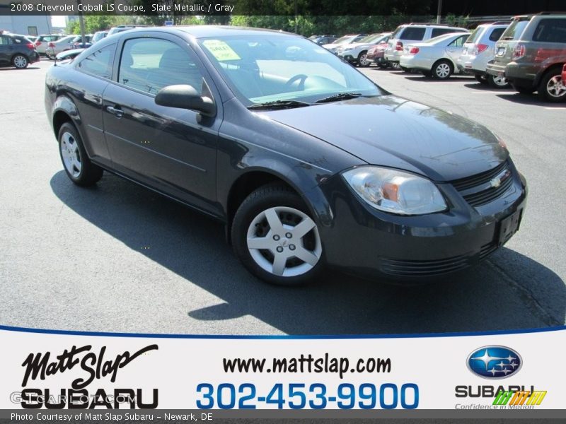 Slate Metallic / Gray 2008 Chevrolet Cobalt LS Coupe