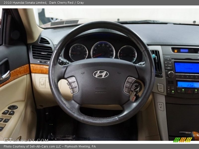 Dark Cherry Red / Gray 2010 Hyundai Sonata Limited