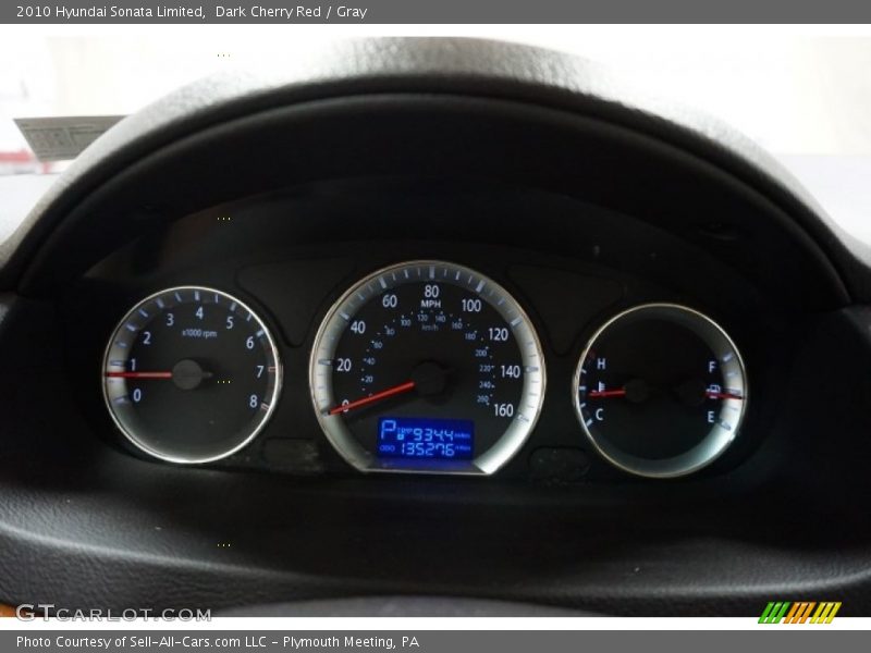 Dark Cherry Red / Gray 2010 Hyundai Sonata Limited