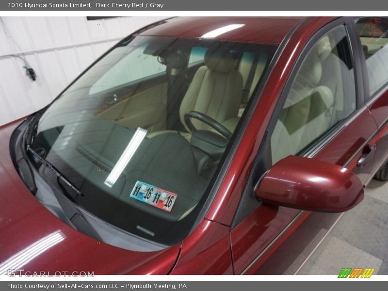 Dark Cherry Red / Gray 2010 Hyundai Sonata Limited