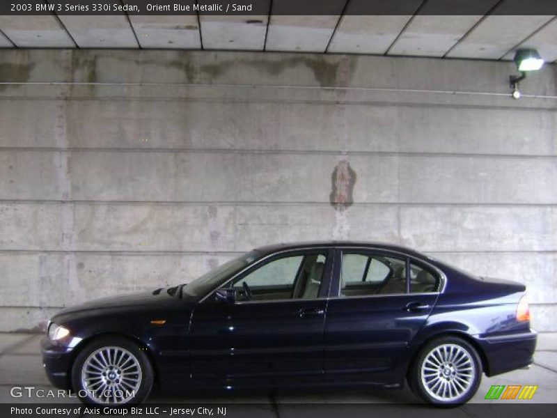 Orient Blue Metallic / Sand 2003 BMW 3 Series 330i Sedan