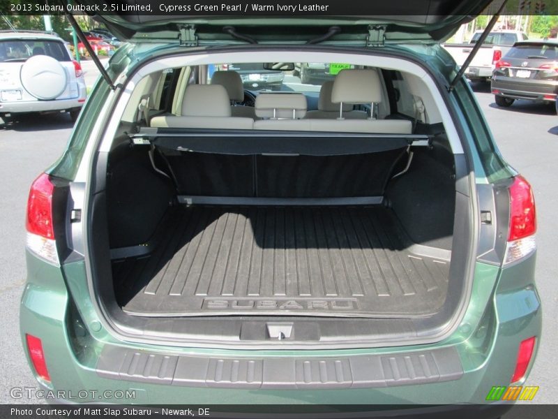 Cypress Green Pearl / Warm Ivory Leather 2013 Subaru Outback 2.5i Limited