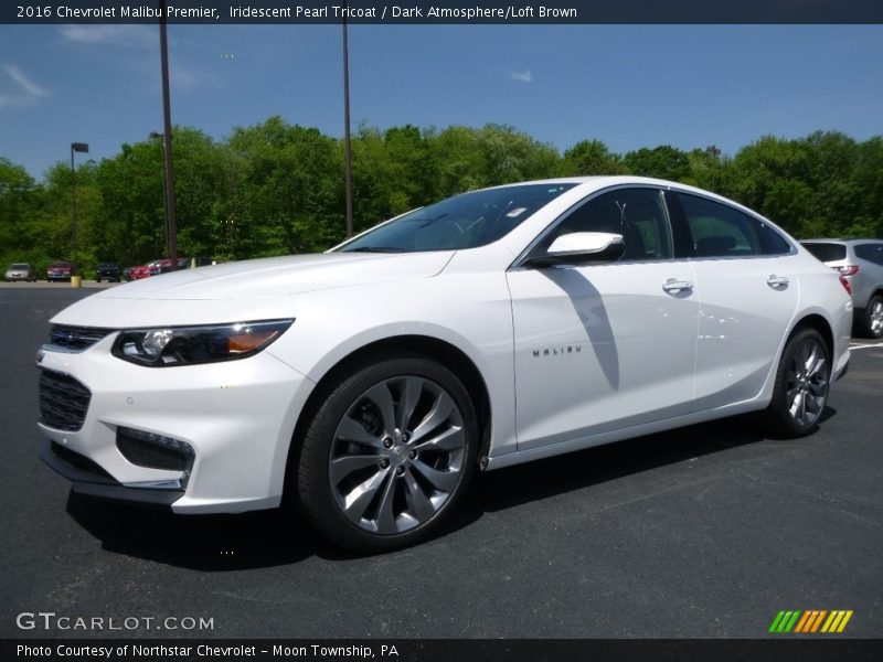 Iridescent Pearl Tricoat / Dark Atmosphere/Loft Brown 2016 Chevrolet Malibu Premier