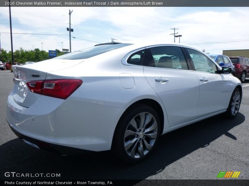 Iridescent Pearl Tricoat / Dark Atmosphere/Loft Brown 2016 Chevrolet Malibu Premier