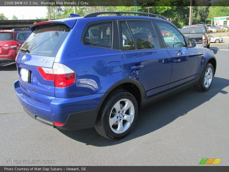 Montego Blue Metallic / Grey 2008 BMW X3 3.0si