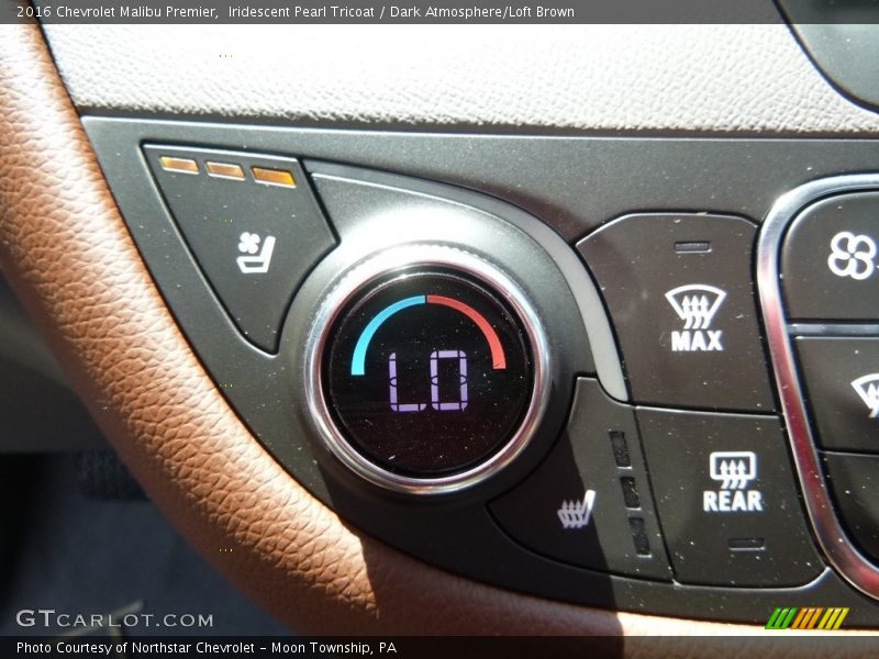 Iridescent Pearl Tricoat / Dark Atmosphere/Loft Brown 2016 Chevrolet Malibu Premier